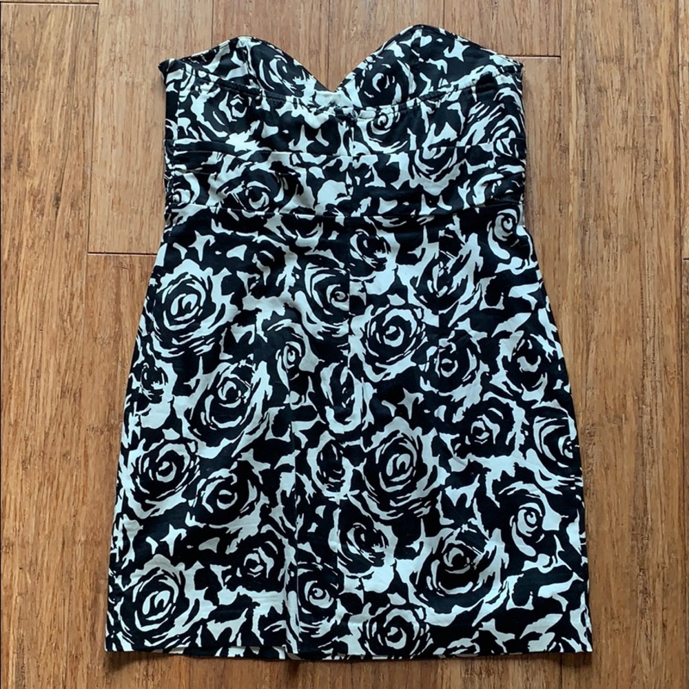 Forever 21 sweetheart strapless rose print dress - Picture 6 of 8